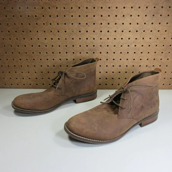 Clarks Brown Leather Ankle Boots - Picture 1 of 6